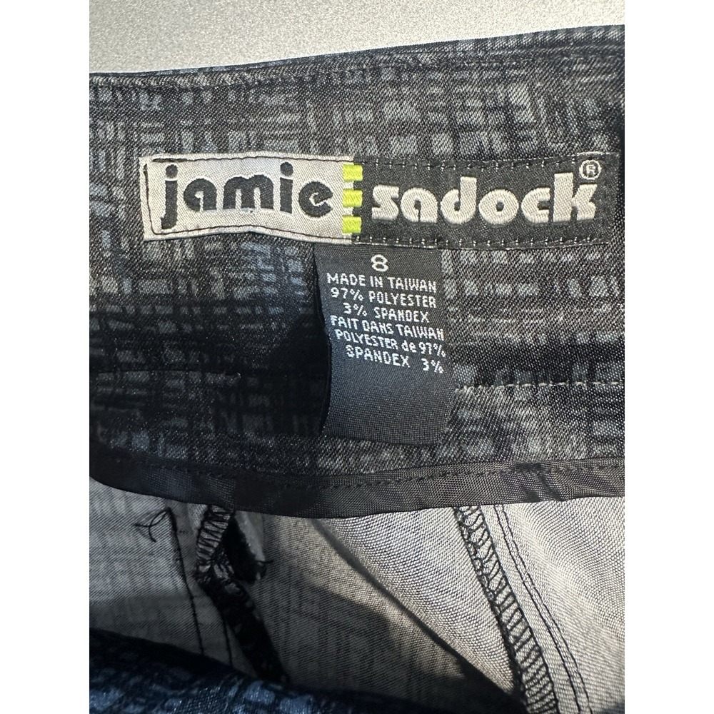 Jamie Sadock Black Knee Capri Pants Stretch Womens 8 Golf Long Shorts - Picture 5 of 5